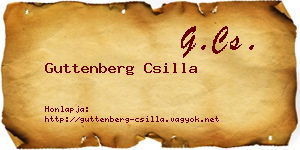 Guttenberg Csilla névjegykártya